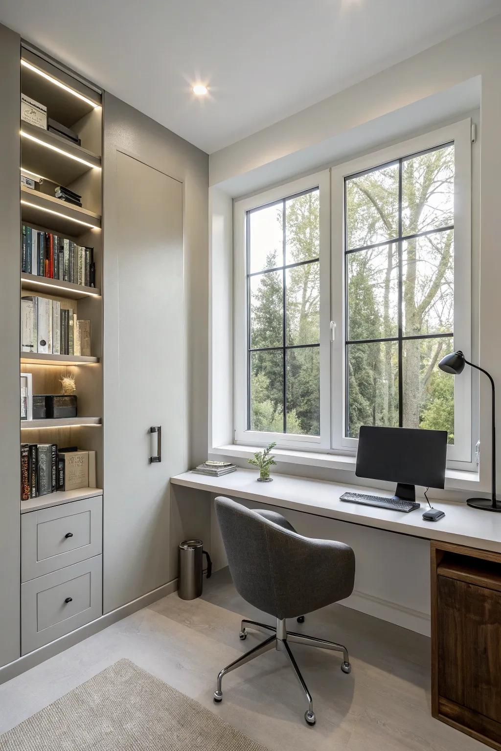 Modern trim enhances focus and productivity.