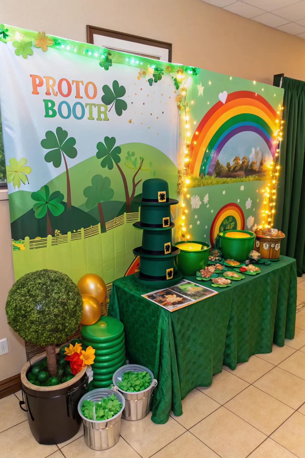 Capture the fun using a leprechaun-themed picture spot.