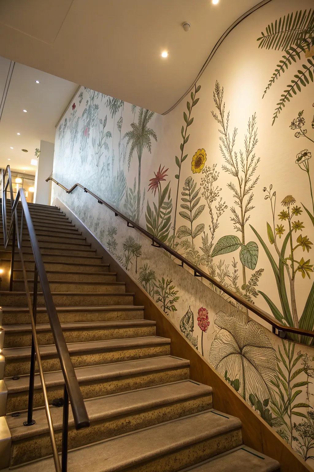 Bring nature inside using a plant life covering.