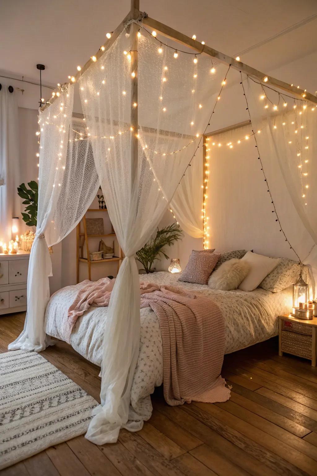 Add fun to your space with twinkle lights.