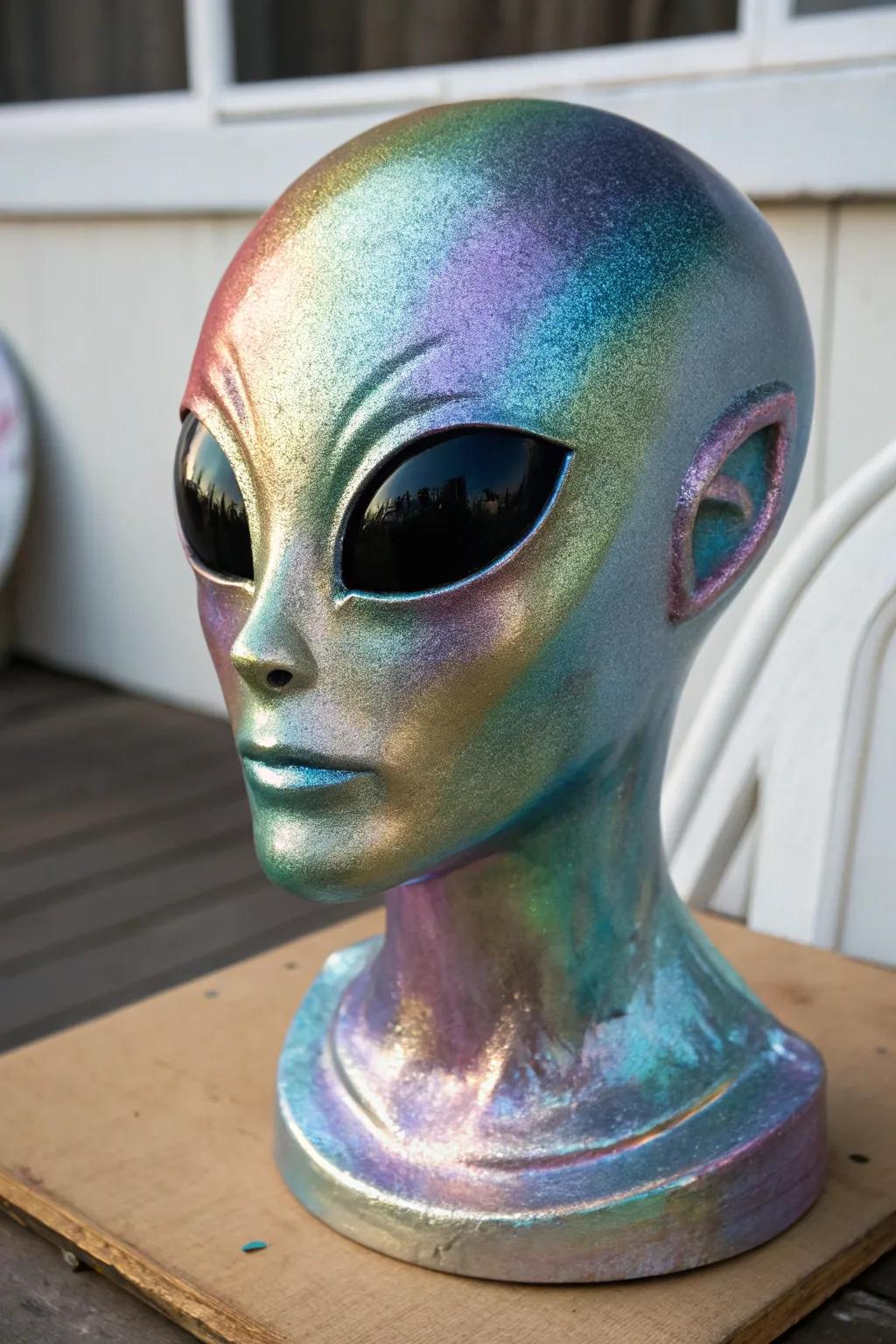 An extraterrestrial head that seems to have arrived from another world.