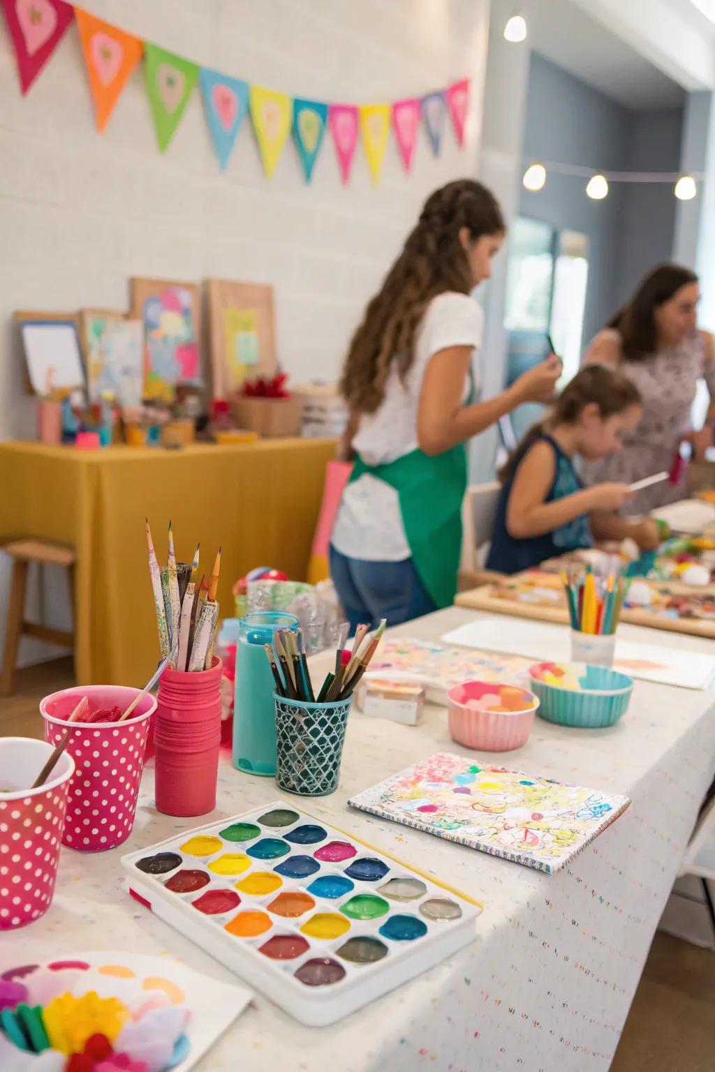 An artistic celebration fuels creativity and provides wonderful take-home keepsakes.