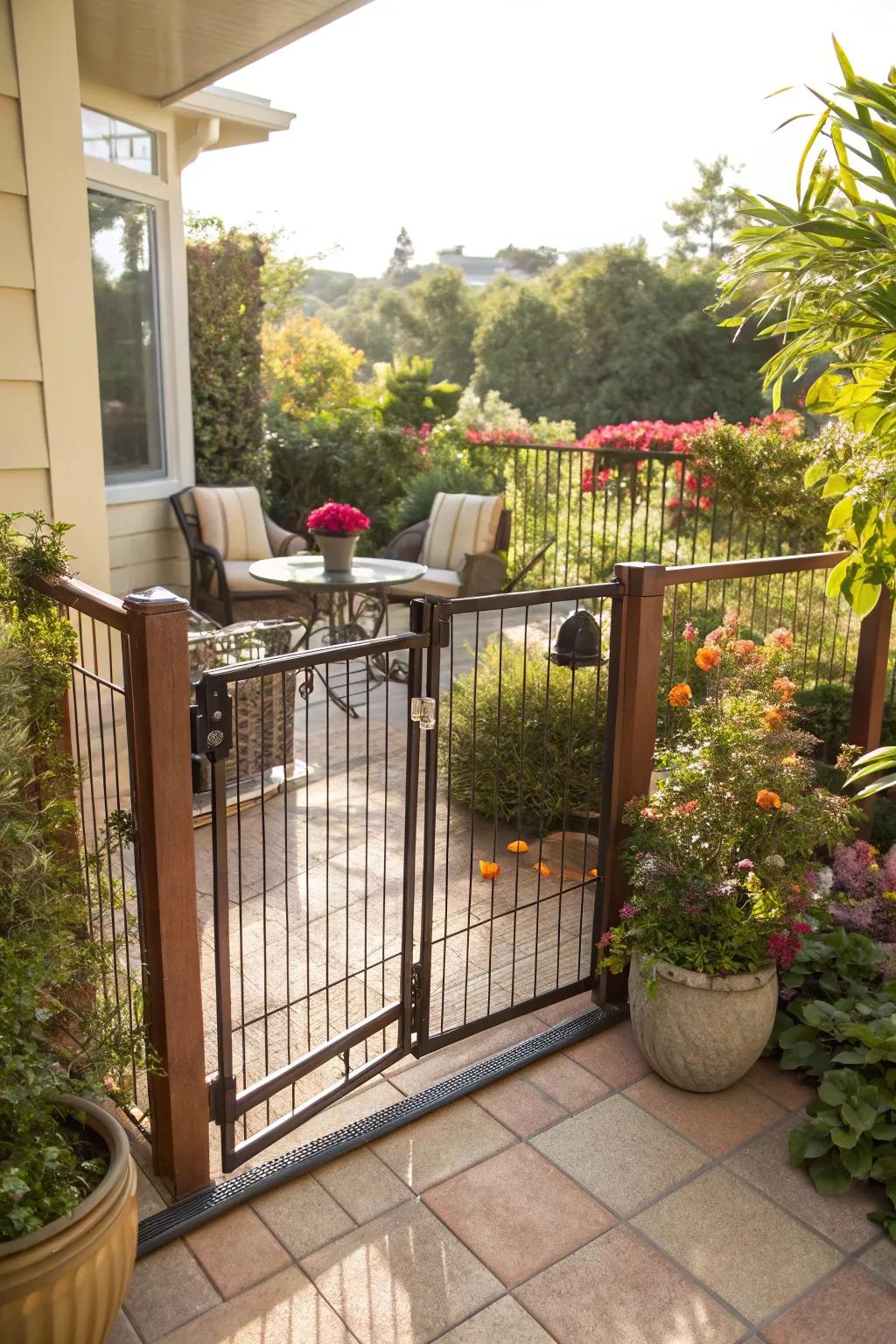 Pet-secured movable barriers maintain the defense of your furry associates.