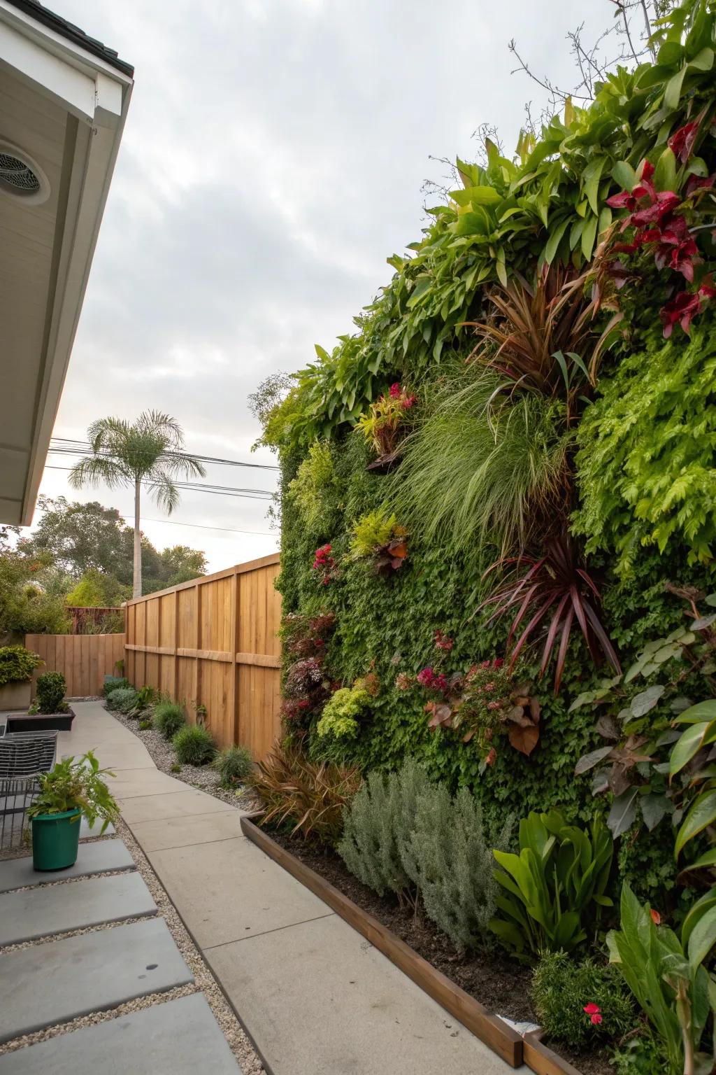 Live frond walls provide privacy and enhance the aesthetic of gardens.