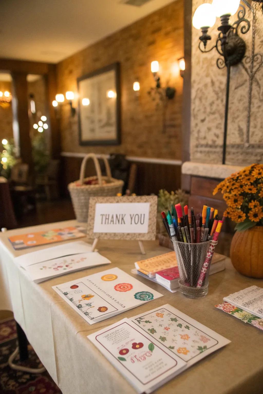 'Appreciation' correspondence in progress, poised to impart gratitude with cherished individuals.