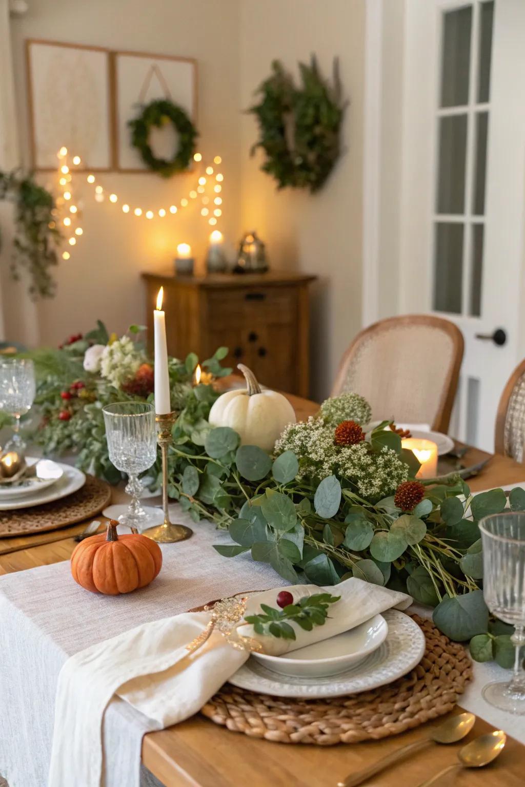 Verdant features bring the outdoors to your Thanksgiving table.