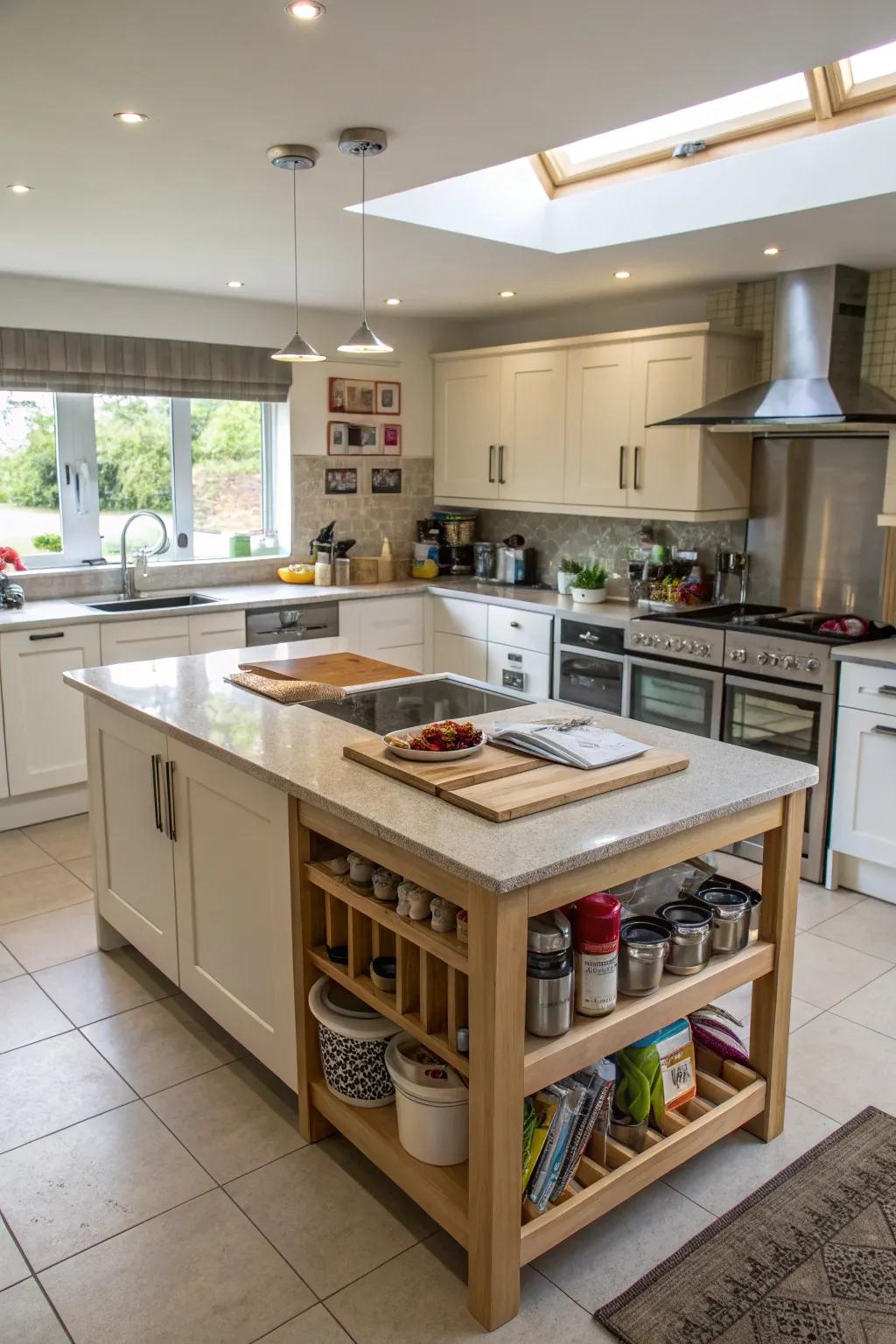 Functional kitchen arrangements boost both productivity and style.