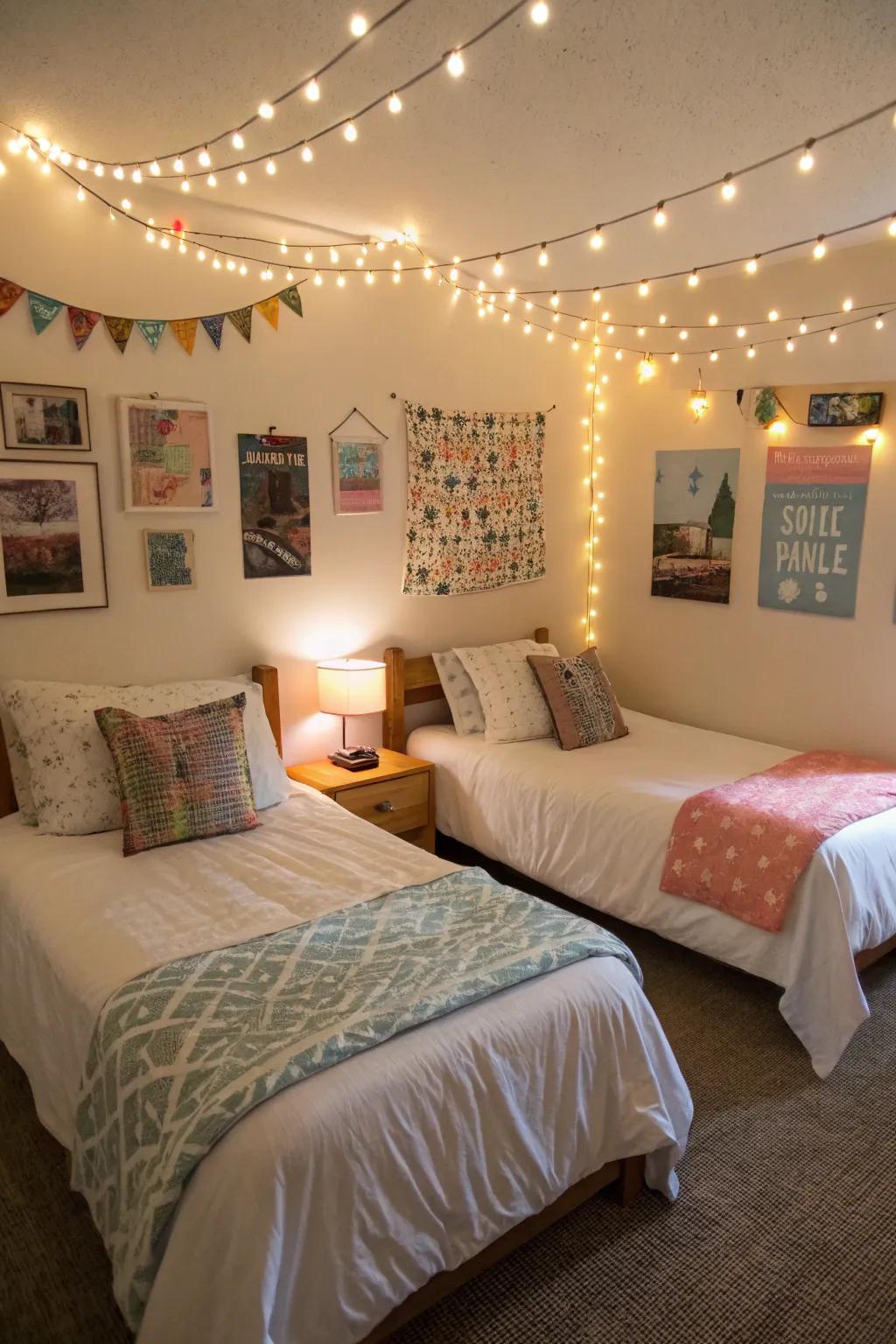 Miniature illuminations append an enchanting and cordial ambiance to the area.