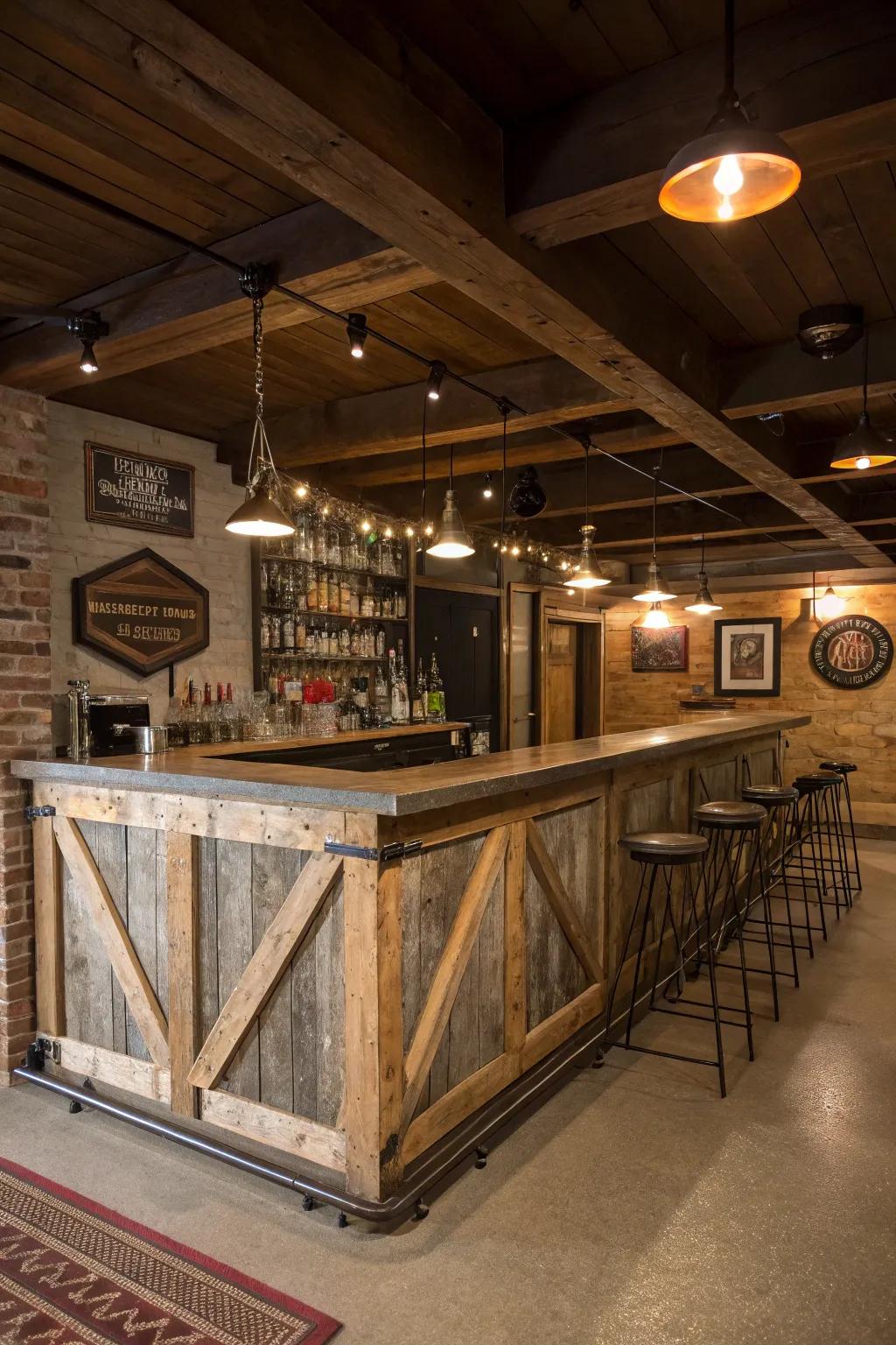 Upcycled materials offer an eco-friendly and distinctive design.