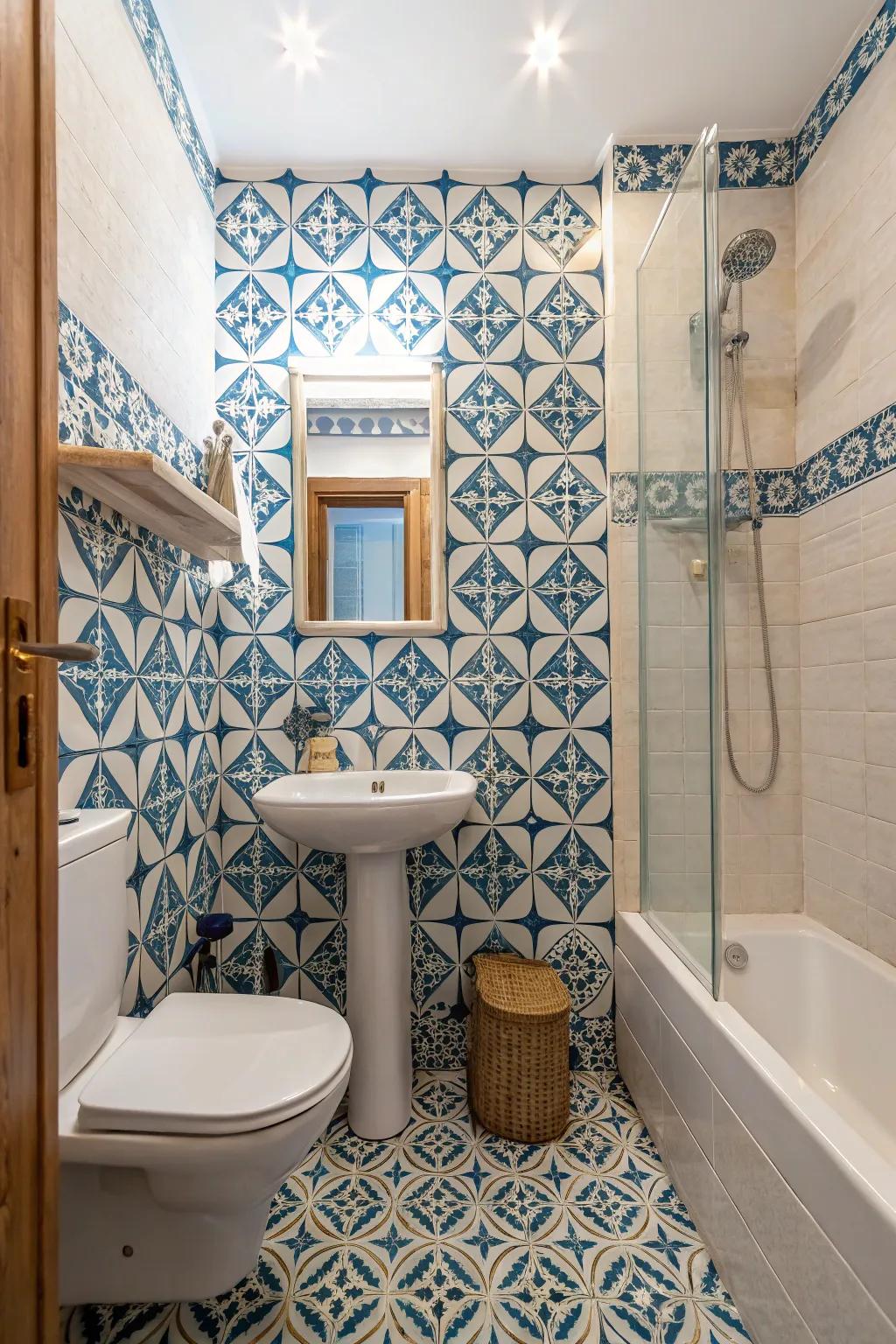 Designs add depth and interest to small areas.