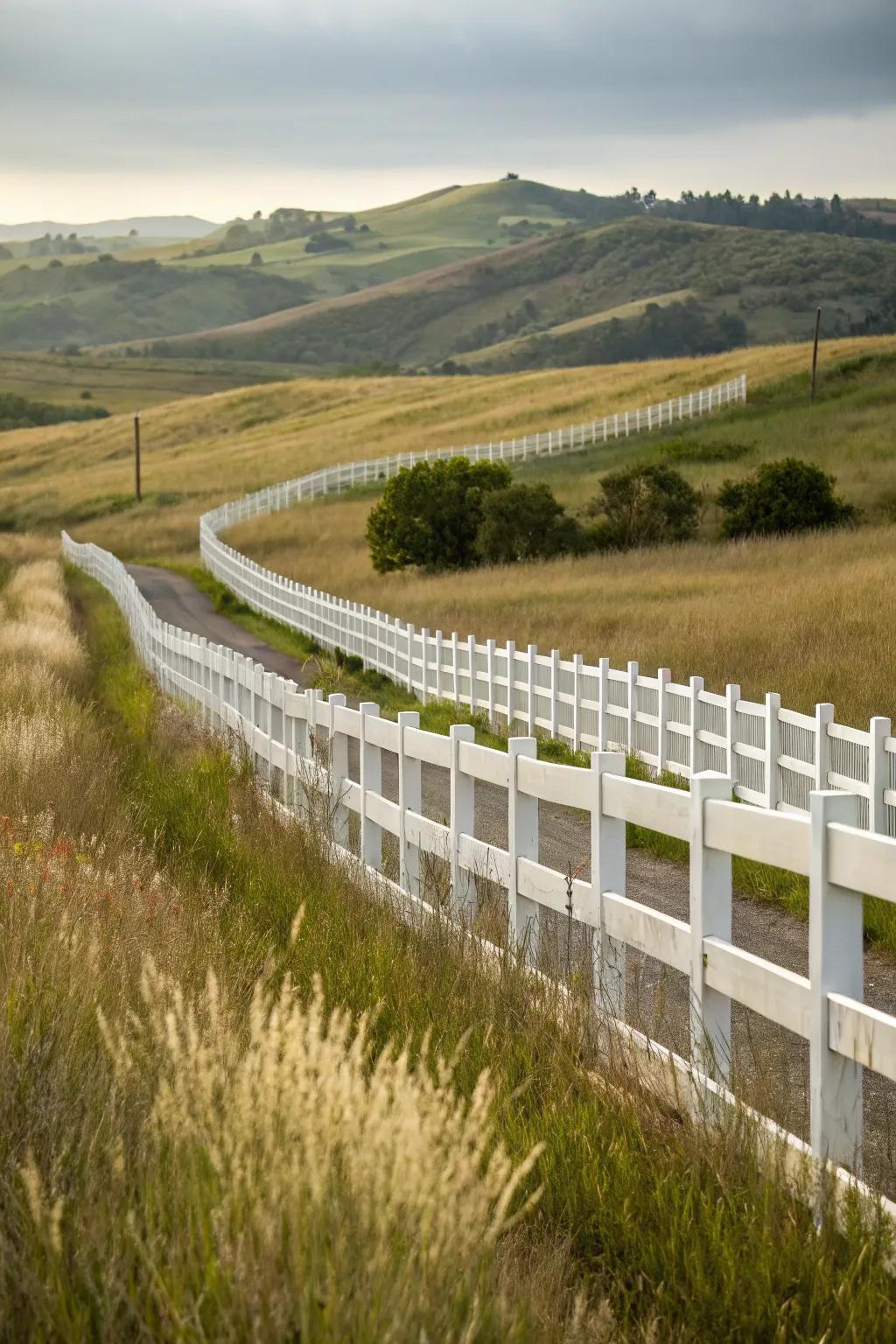 Create visual interest with varied fence heights.