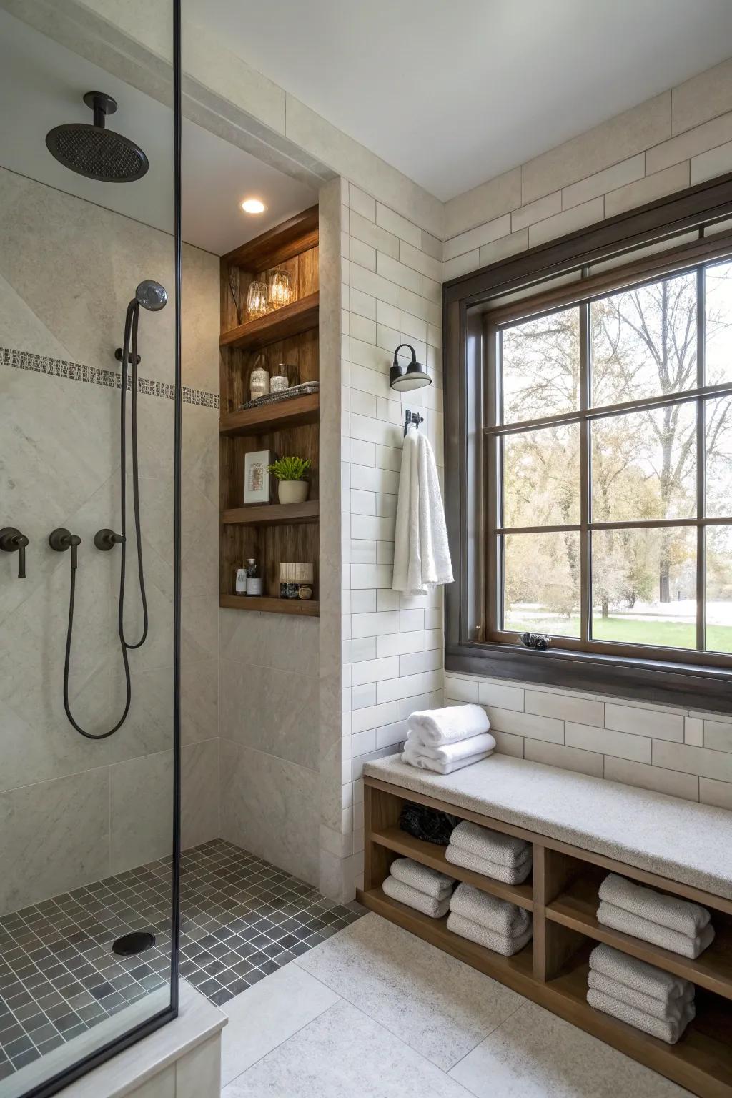 Built-in features combine function with style.