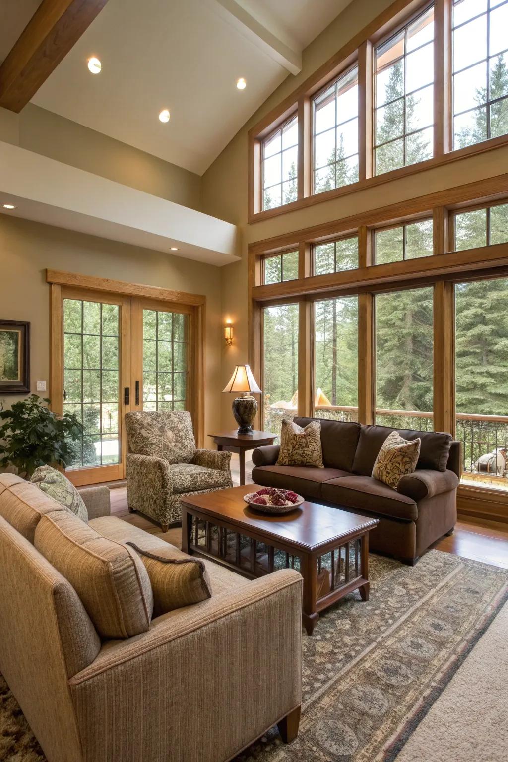 An open-plan layout encourages social interactions and dialogue.