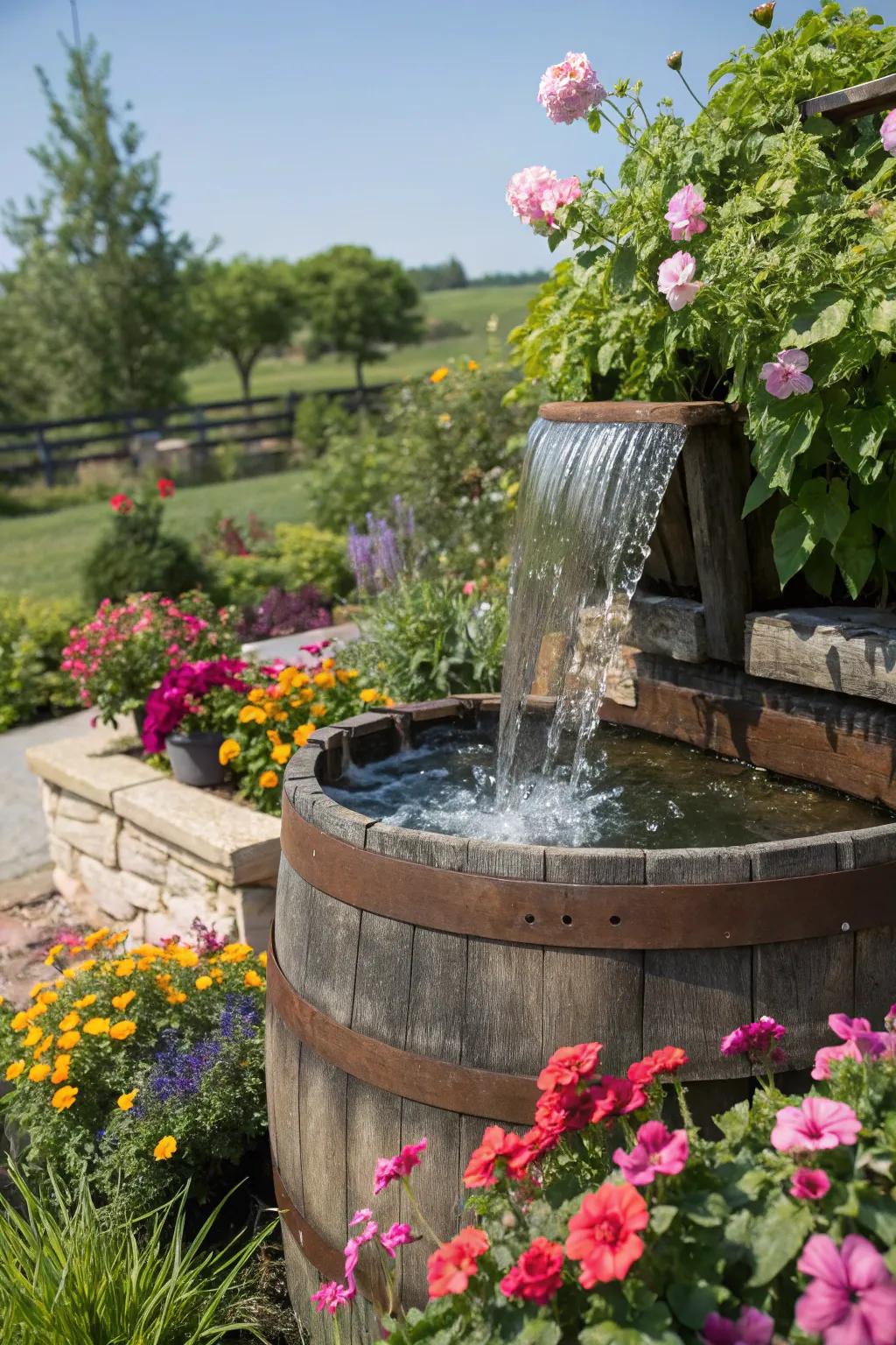 Reinvented items add charm and character to your waterfall.