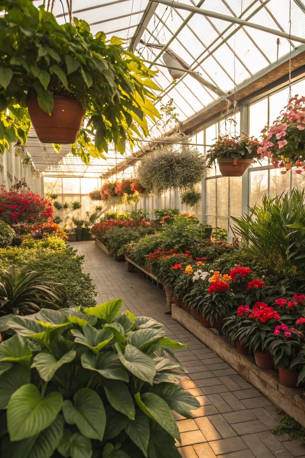 Escape to a green oasis with an indoor greenhouse.