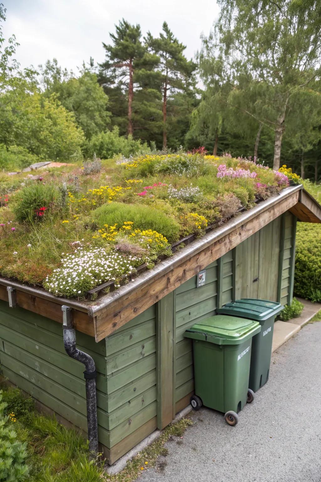 Elevate your garden with a verdant rooftop on your container storage.