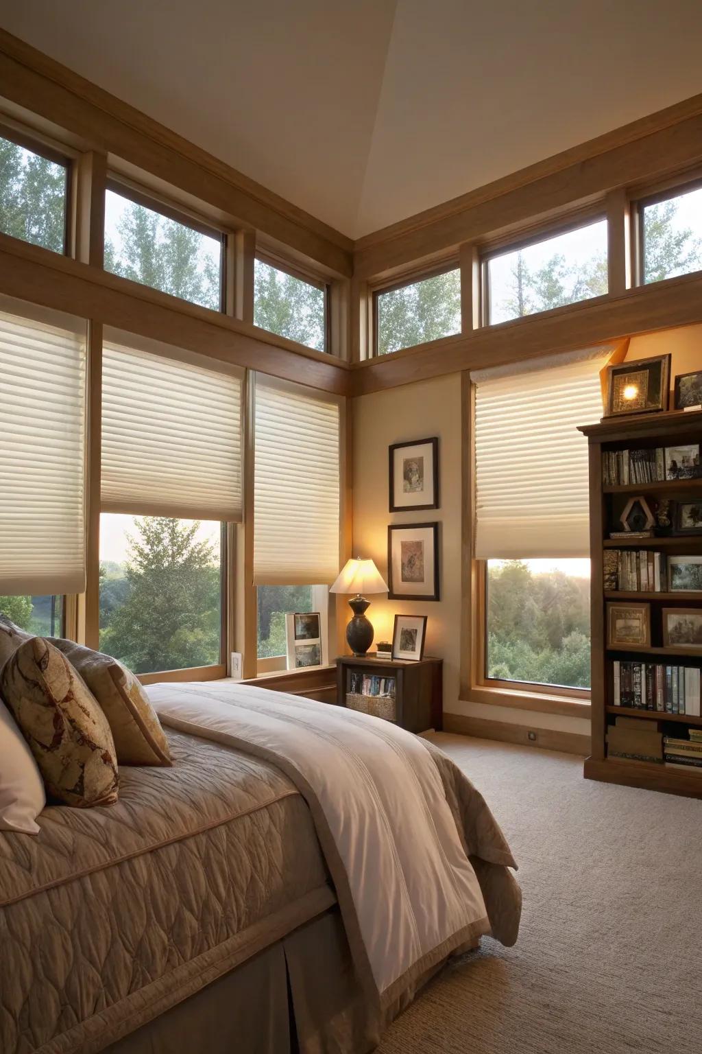 Cellular shades optimize energy efficiency.