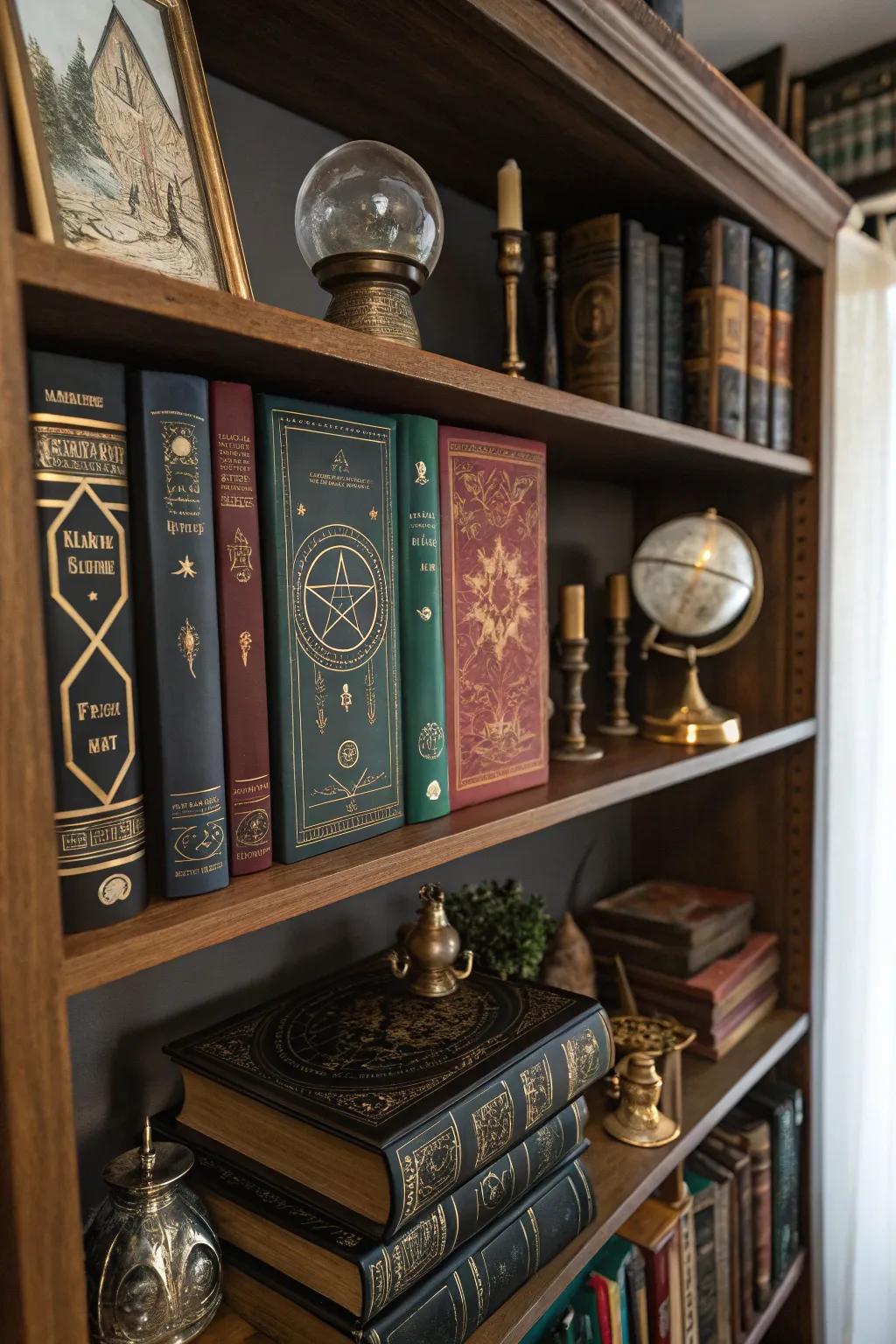 Reads and finds introduce character and intrigue to your witch room.