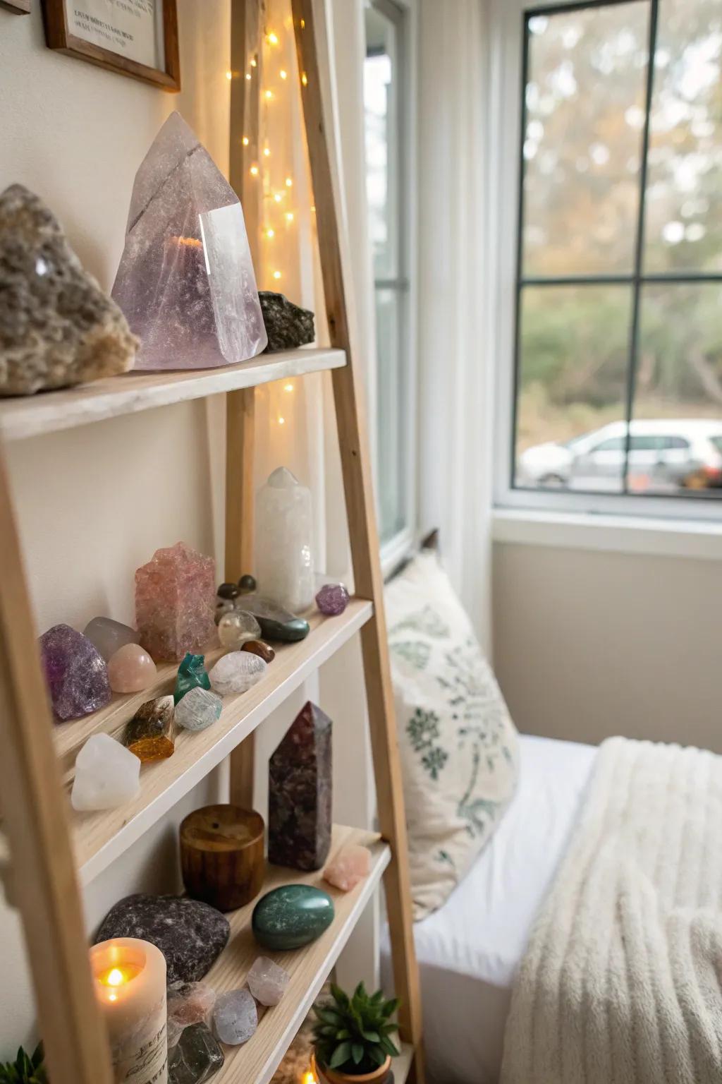 Gemstones append both aesthetics and vigor to a witchy quarters.