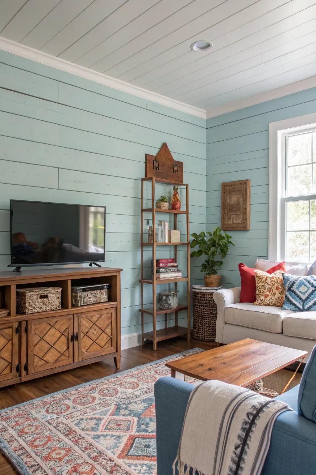 Include a fun touch with painted timber slats.