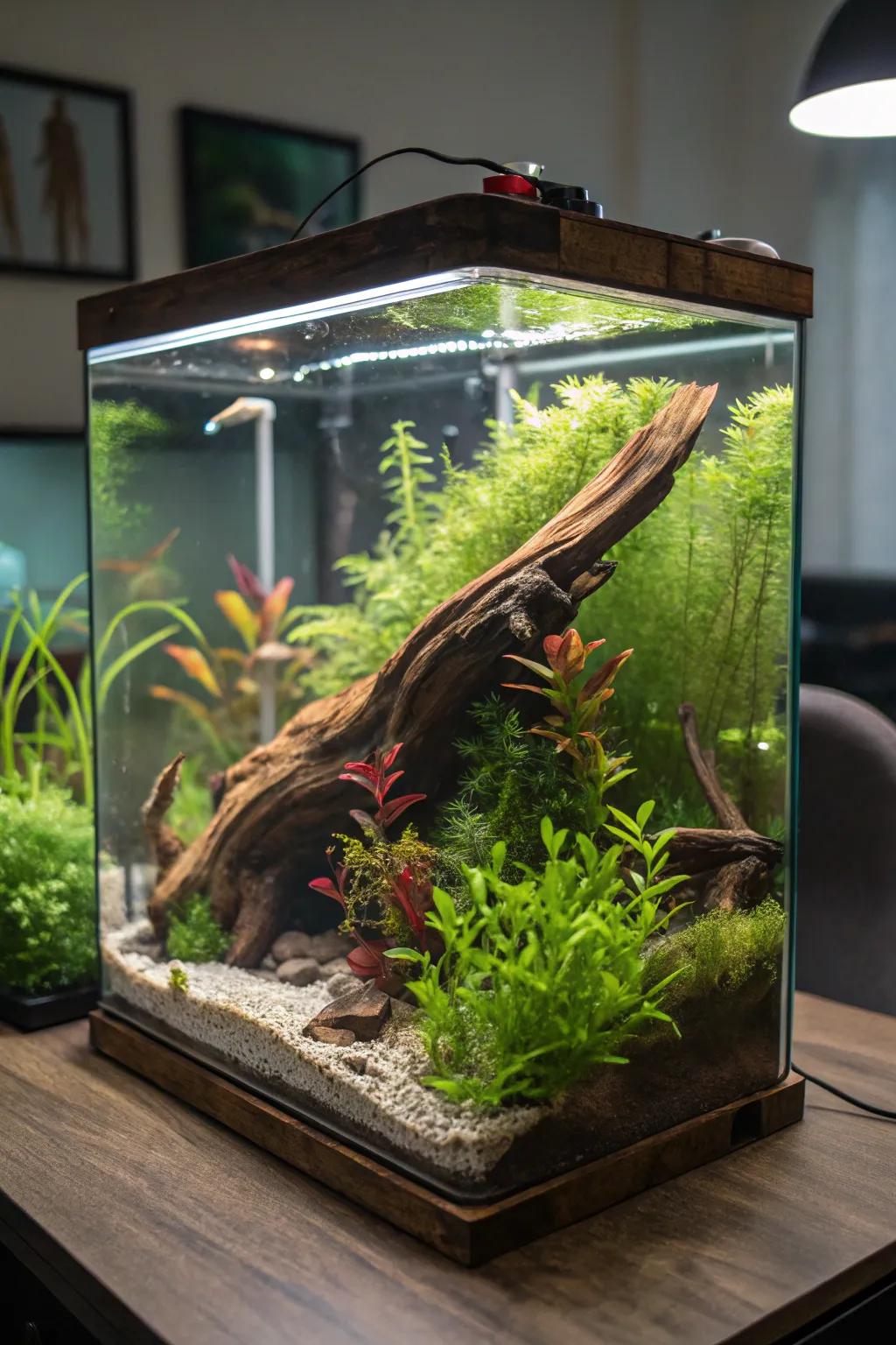 Improve your aquarium using the country-style beauty of driftwood.