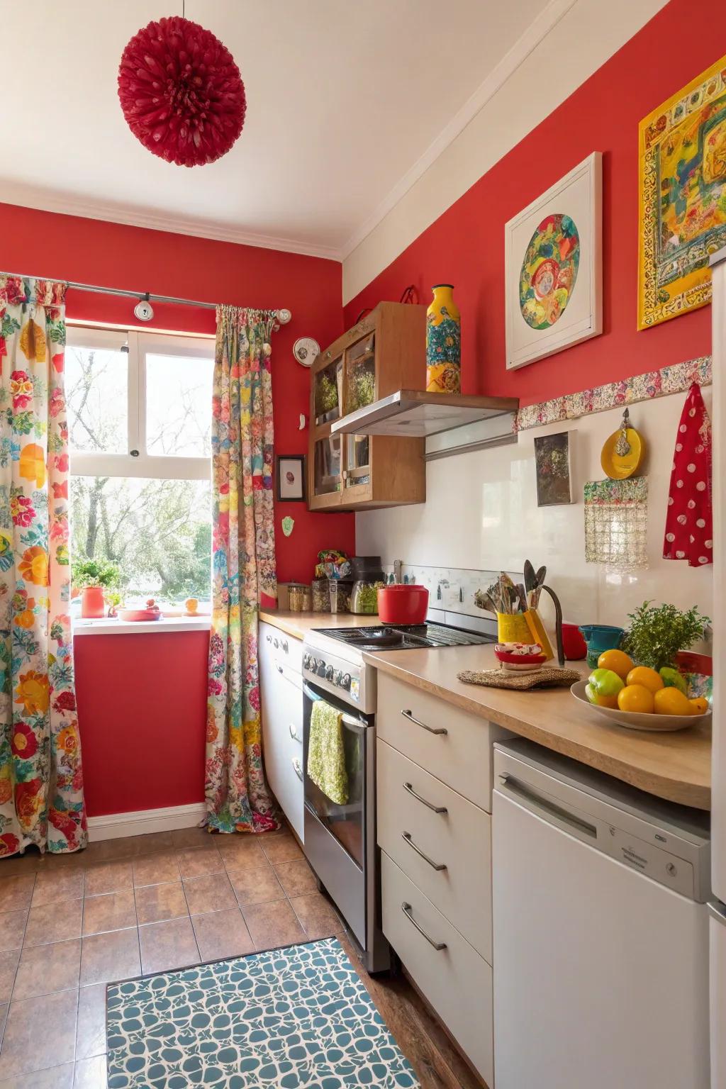 A pop of color adds vibrancy and character to your kitchen.