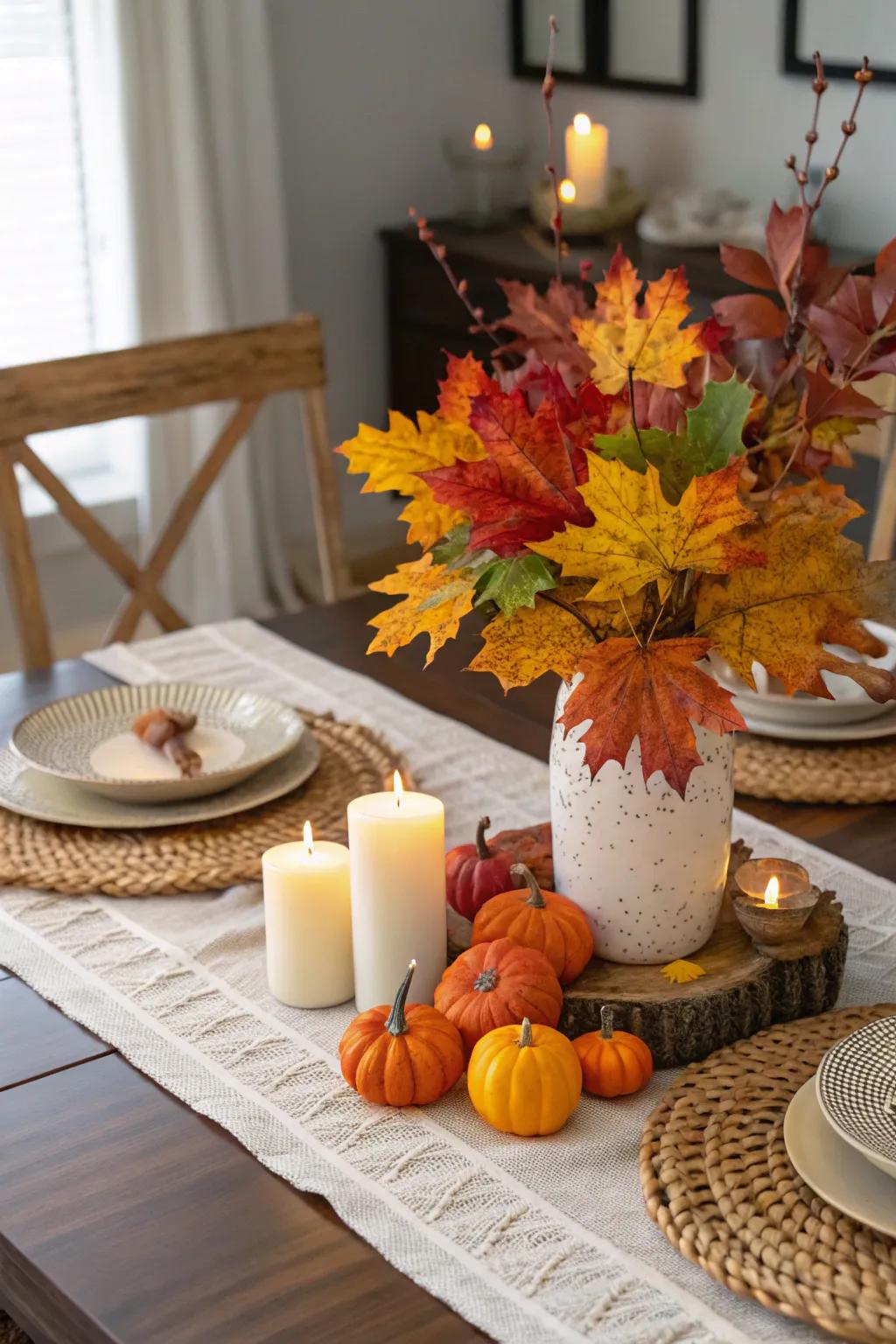 Seasonal arrangements honoring the time of year.