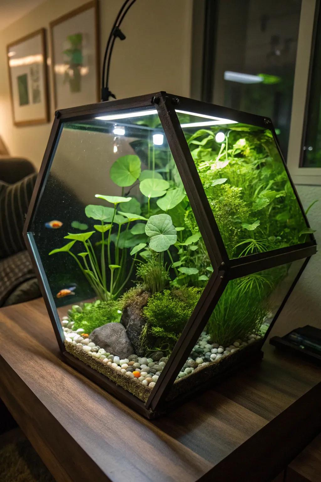 Add serenity with a floating plant oasis.