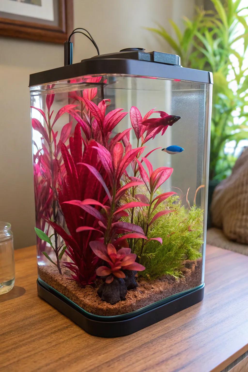 Cook up a hue splash with lively flora and accents.