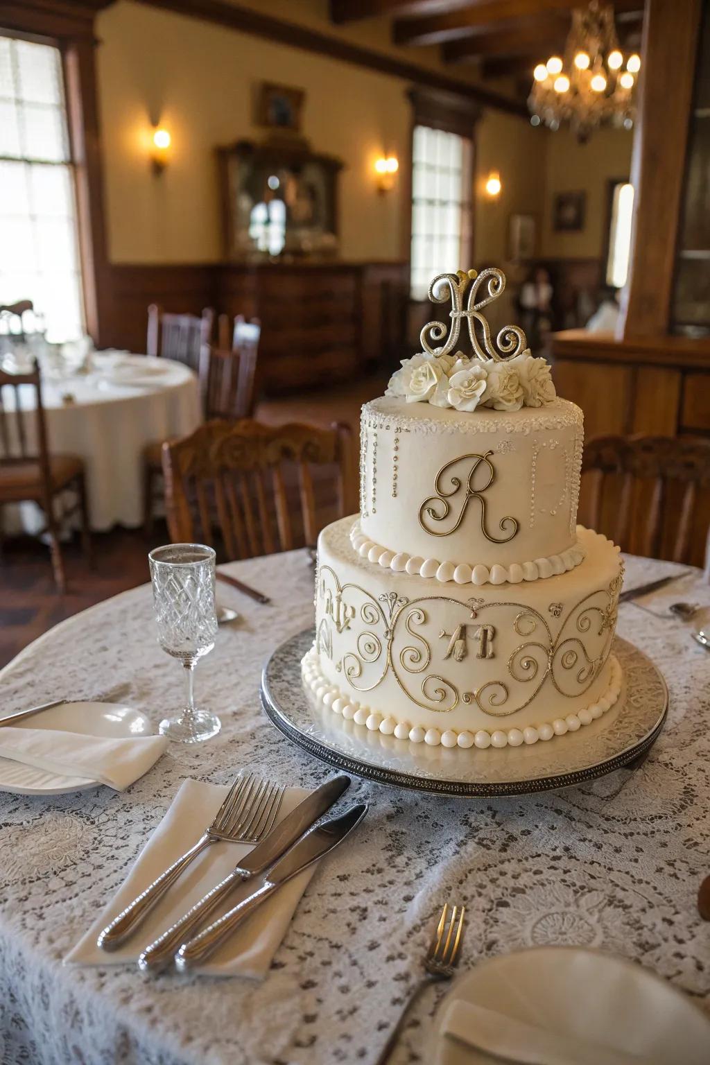 Emblem cakes bring a bespoke flair to anniversary celebrations.