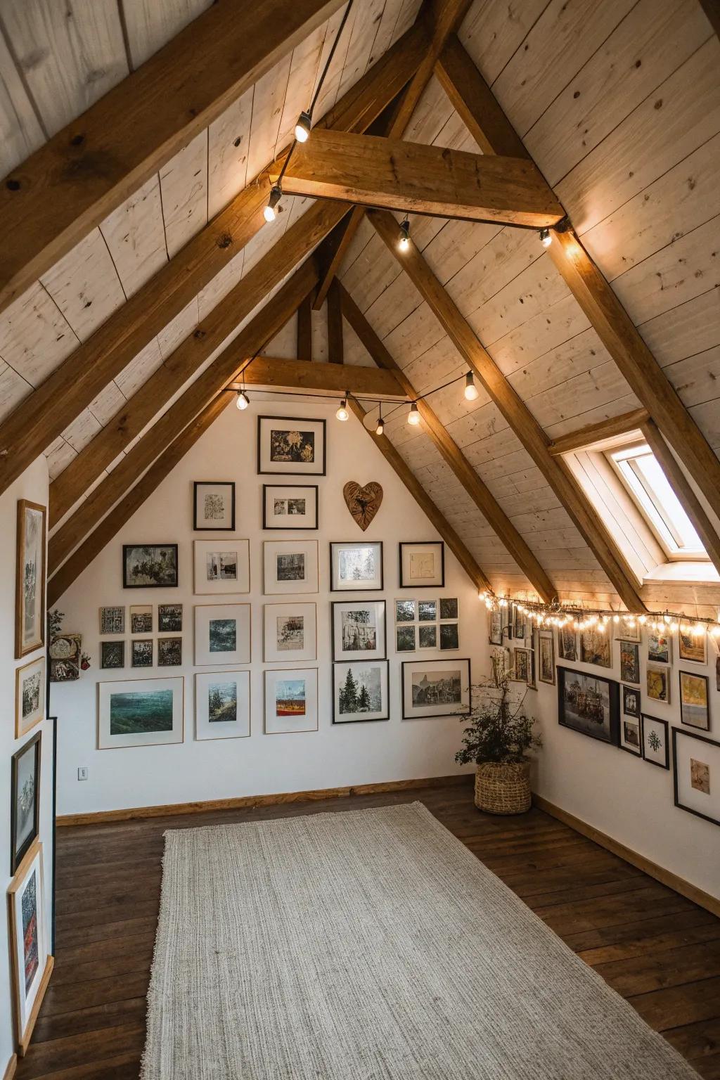 Forge a personalized exhibition display to infuse distinction into your attic.