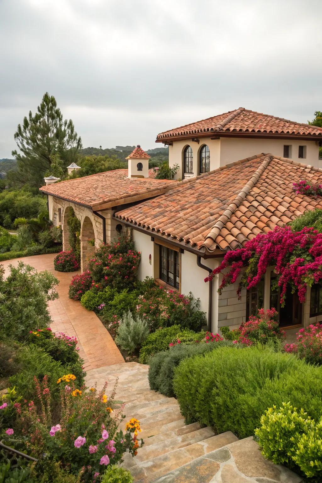 Terracotta tiles bring warmth and timeless charm to any home design.