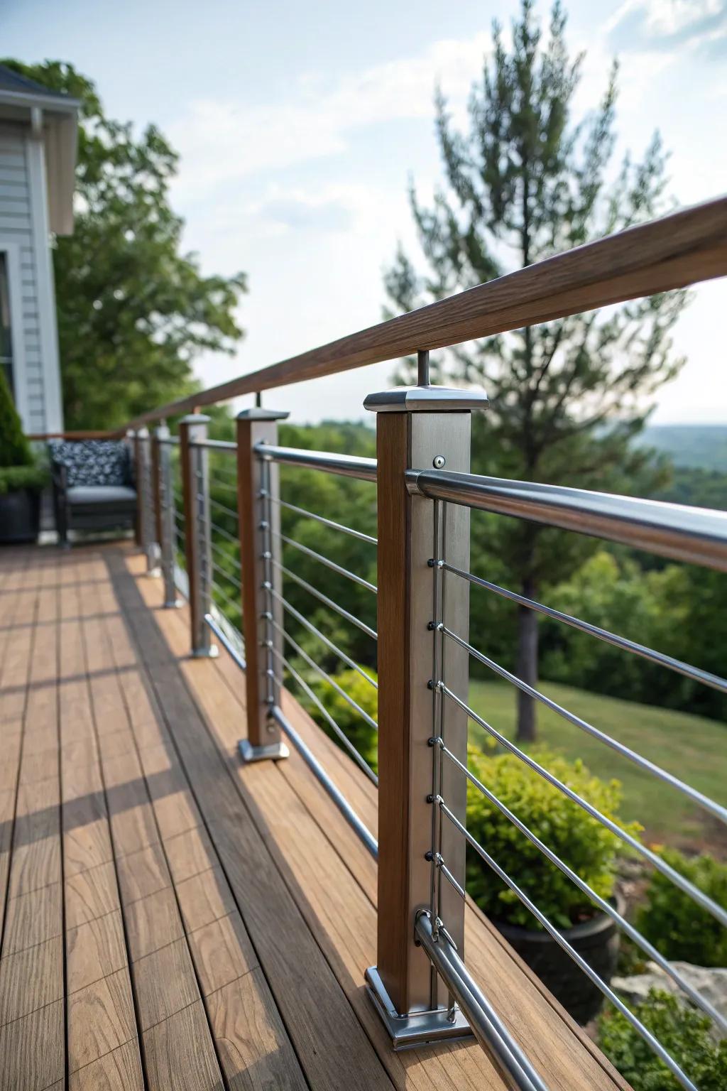 A combination of classic and contemporary elements with aluminum borders.