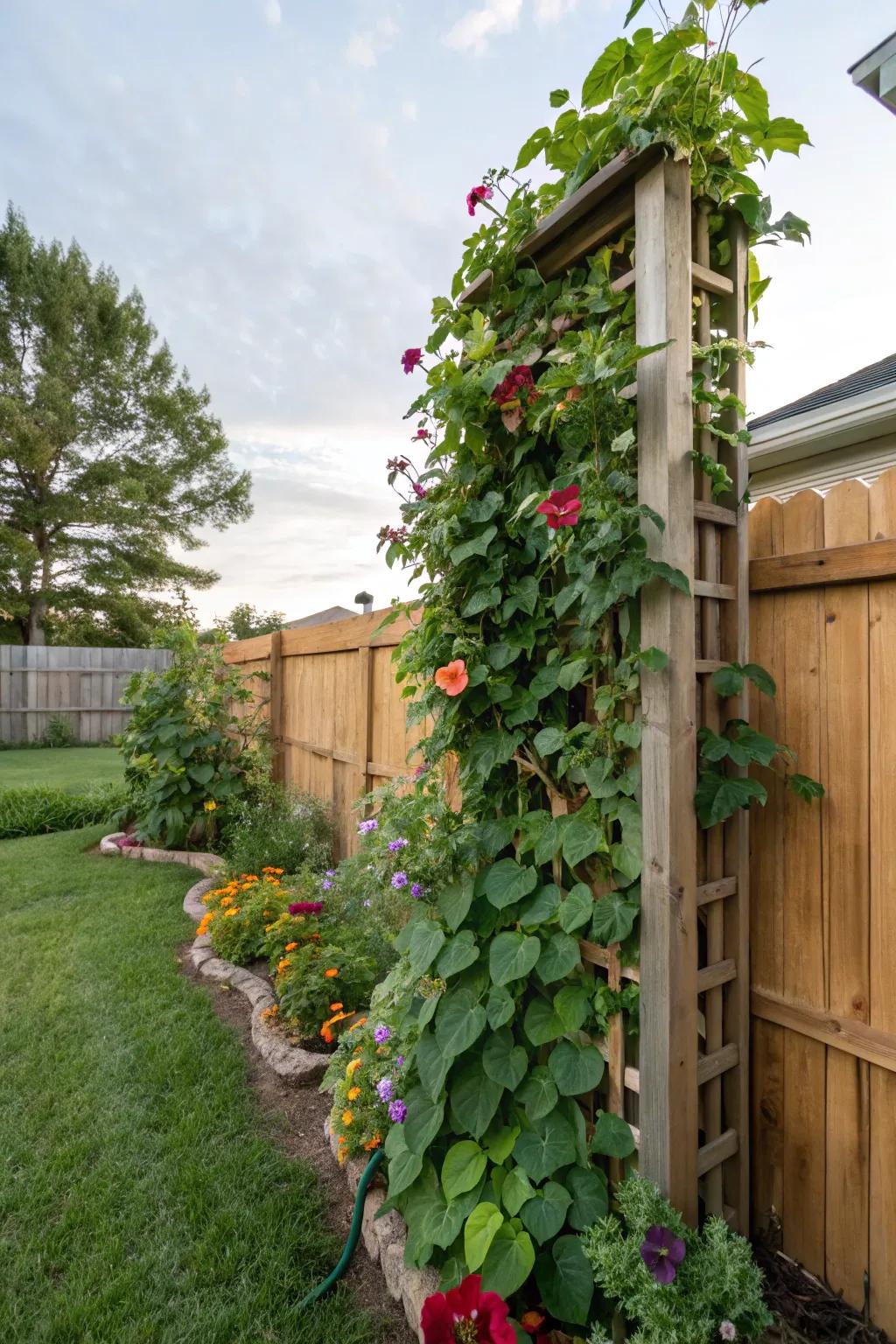 Upright gardens make the most of limited space.