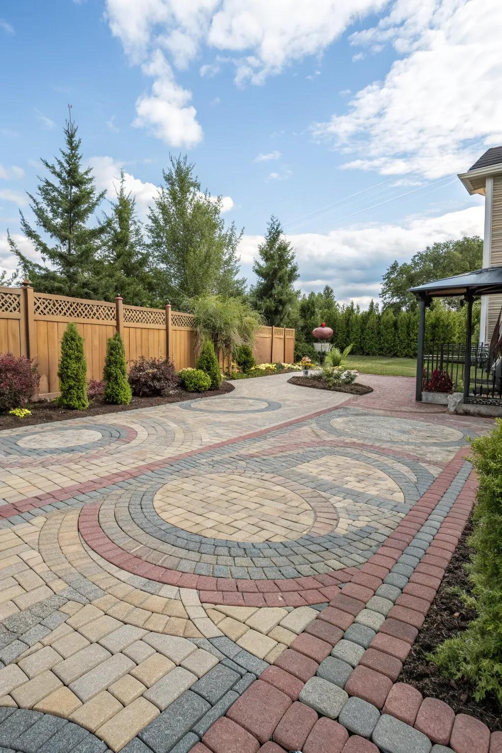 Linking pavers offer versatility and style.