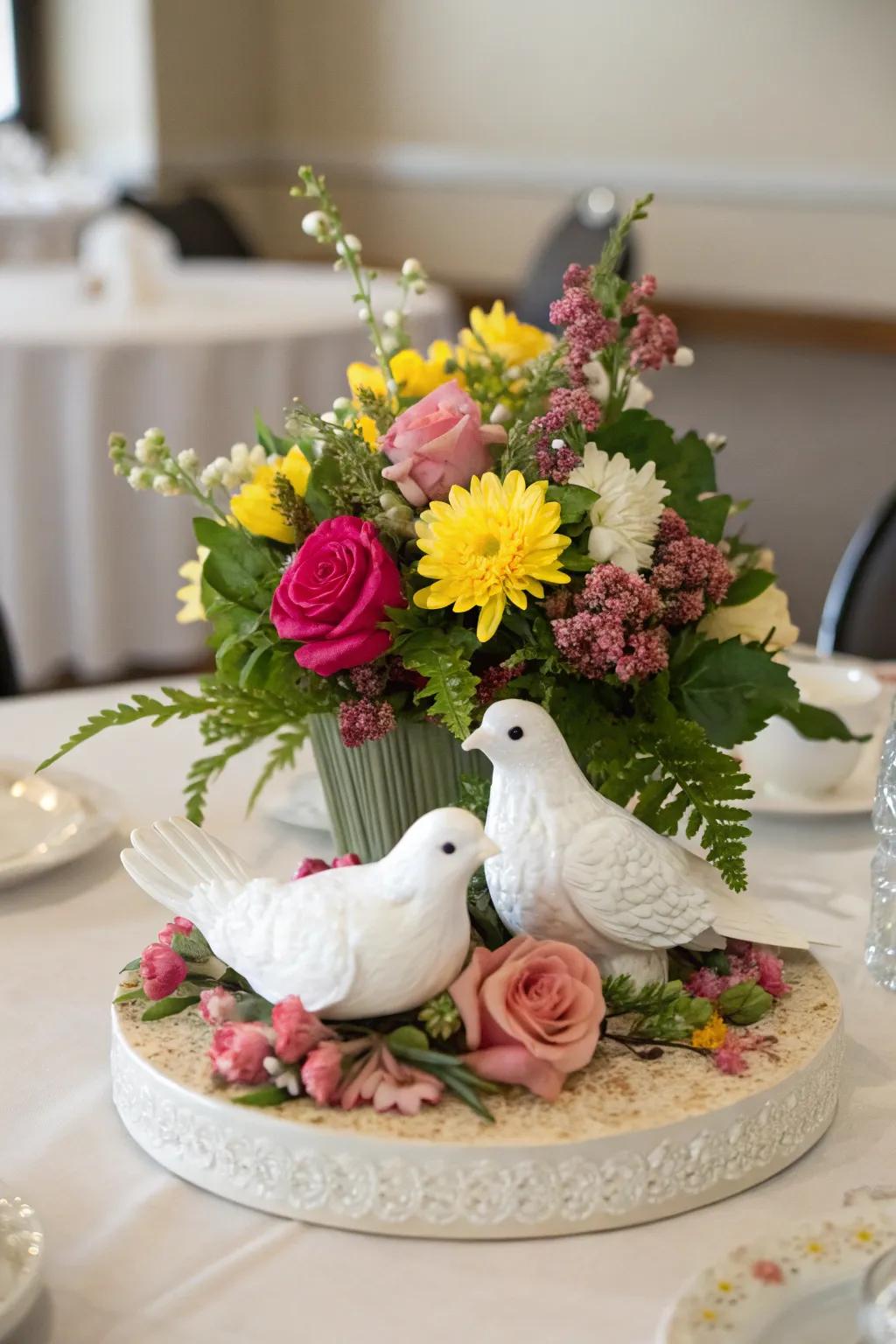 Dove figures evoke a feeling of peace and tranquility.