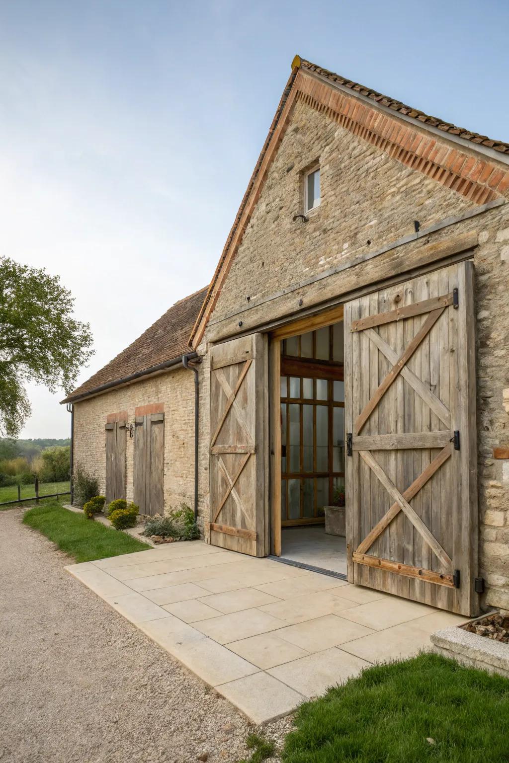 Original doors introduce historic appeal and functionality.