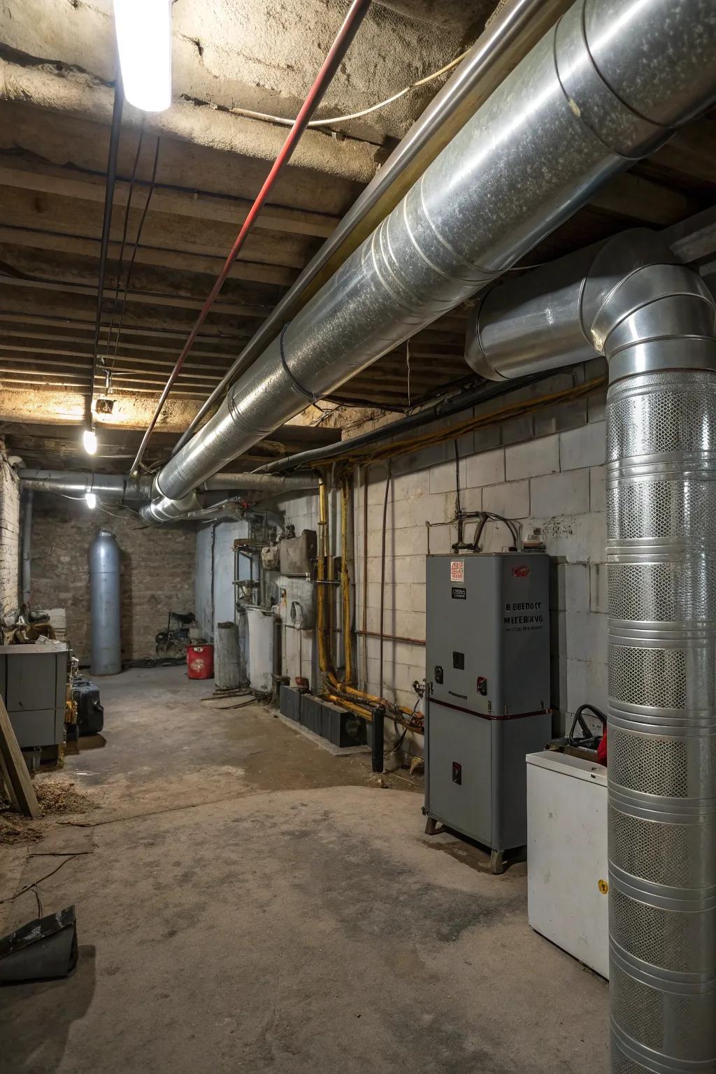 Transform ductwork into a design feature with a smooth metallic finish.