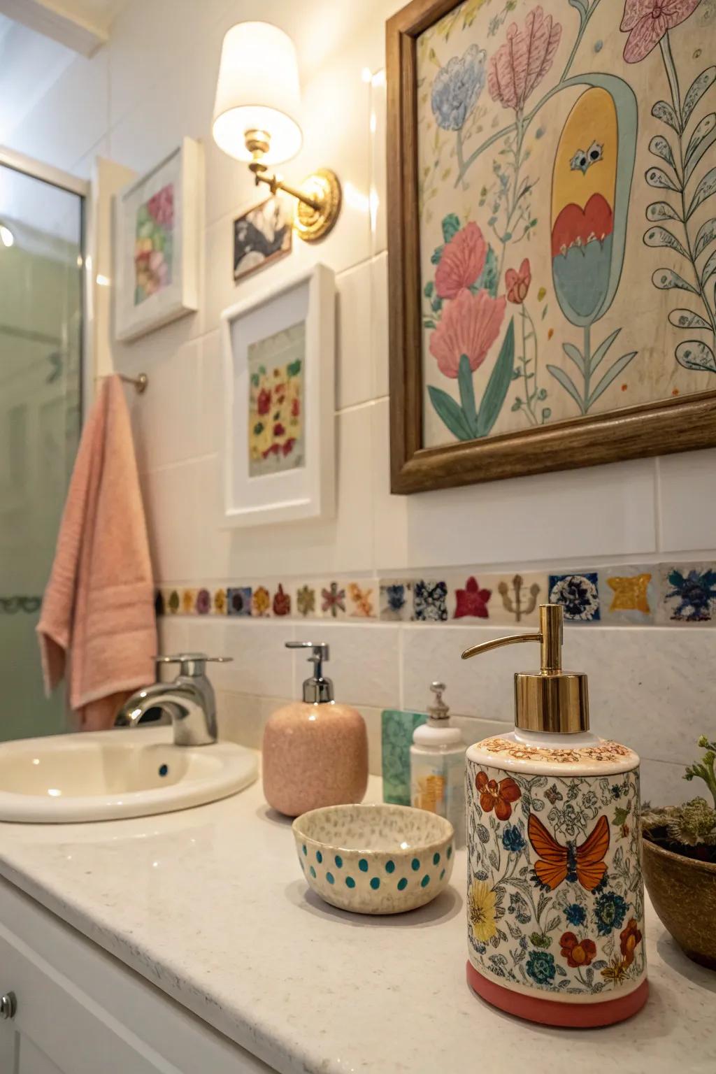 Ornamental details infuse uniqueness and allure into your bathroom.