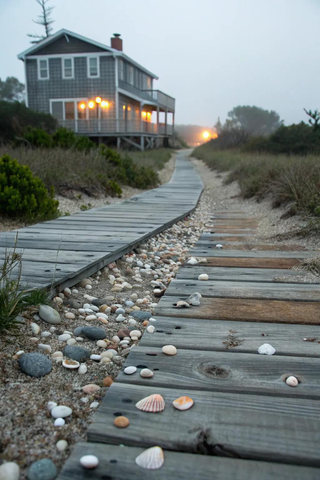 Soft lighting designing a magical setting in the garden.