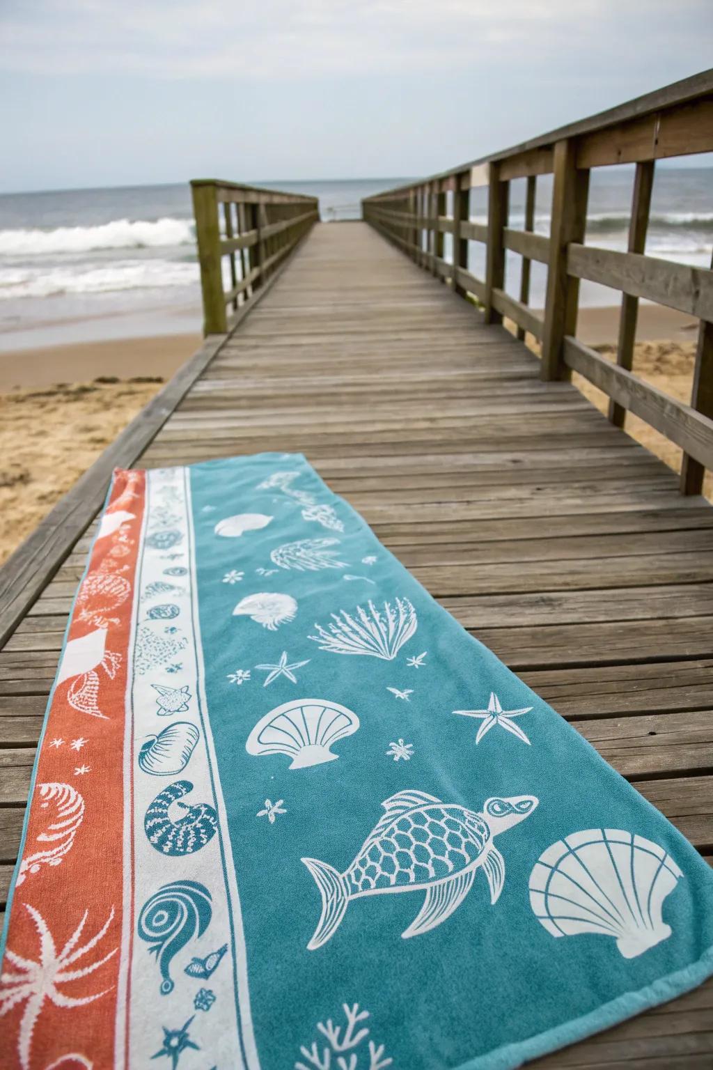Have fun creating bleach stenciled designs for unique towel patterns.
