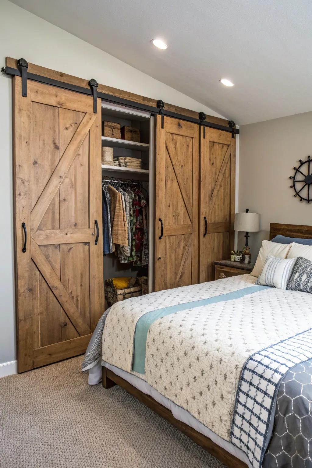 Gliding doors enhance both style and function in your closet bed.