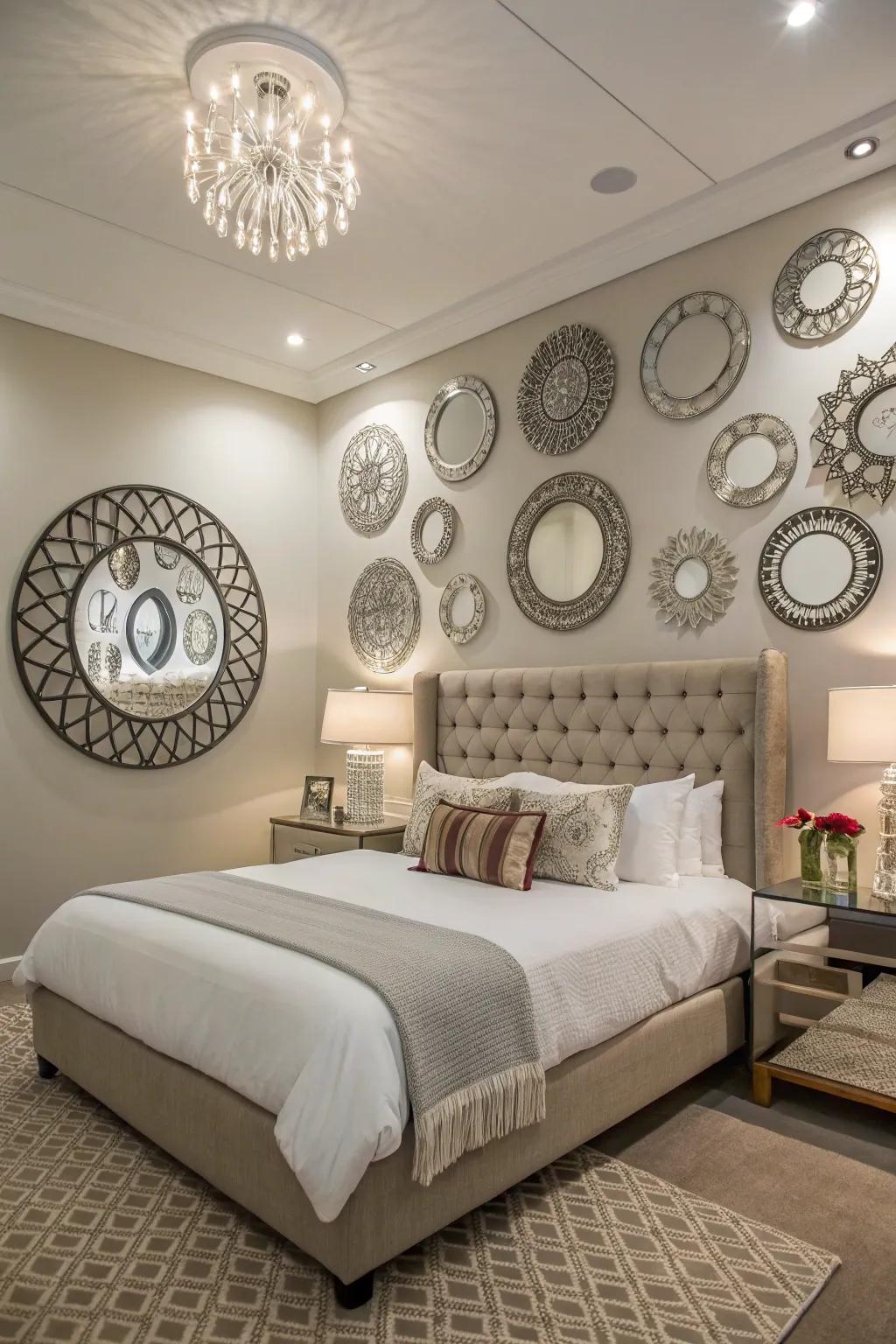 Mirrors amplify light and space.