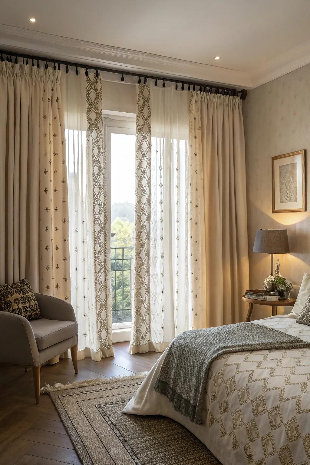 Short-drop curtains offer a stylish and practical window dressing.