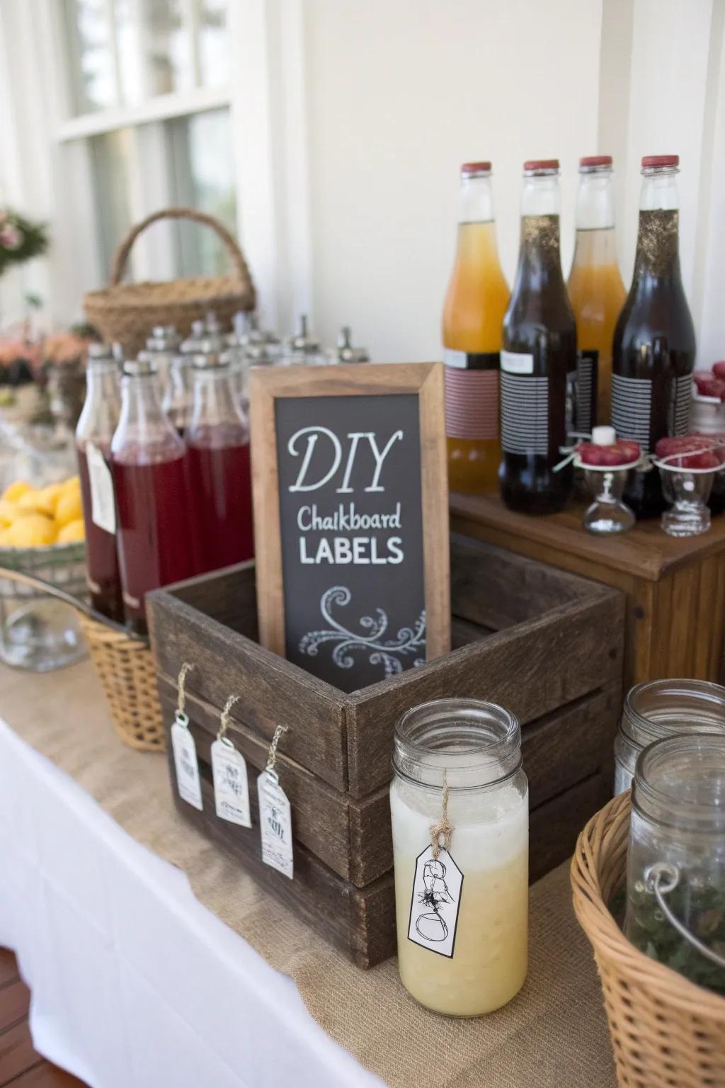 Personalize your station with DIY writing board labels.