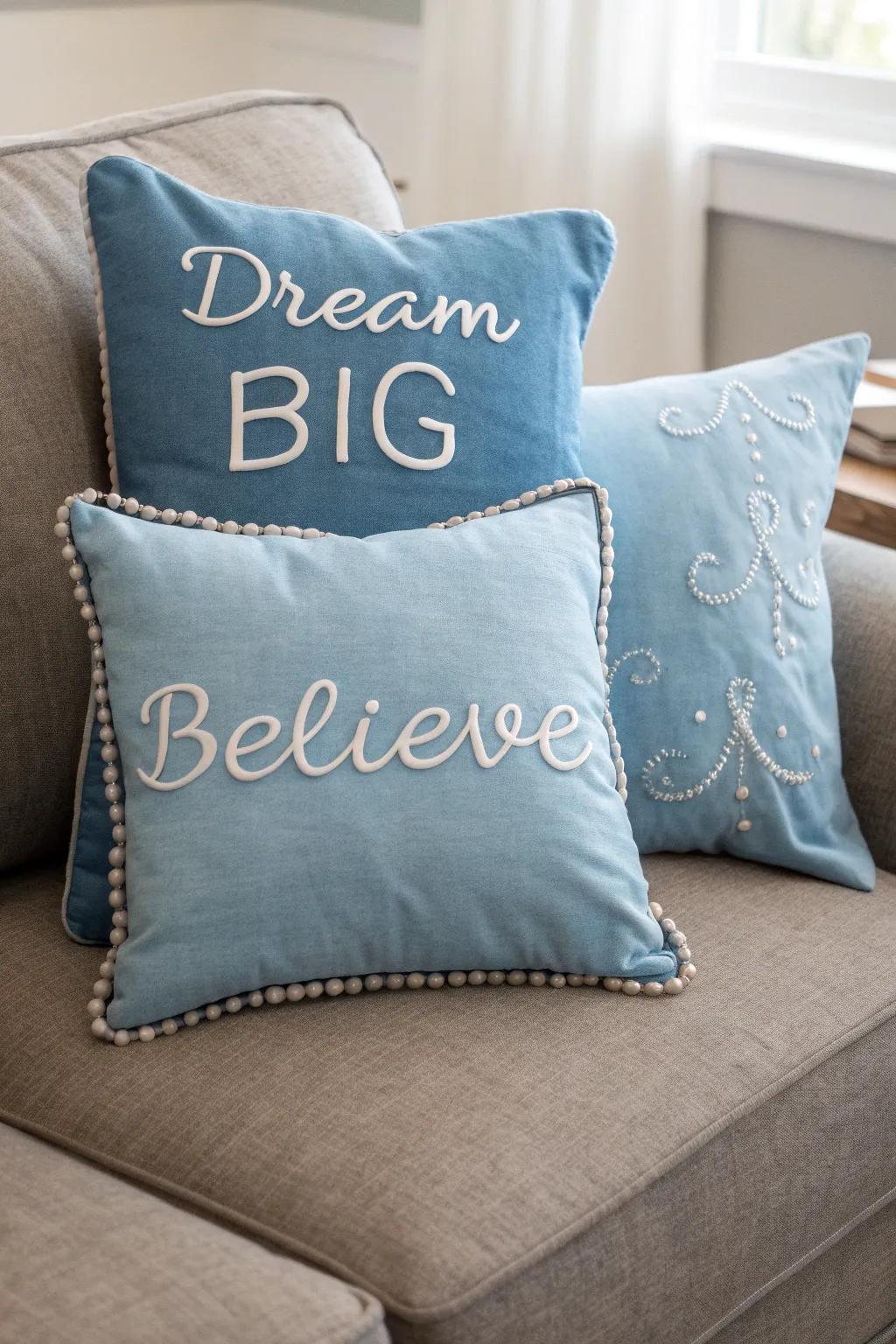 Ornamental cushions bring personal flair and comfort to your space.