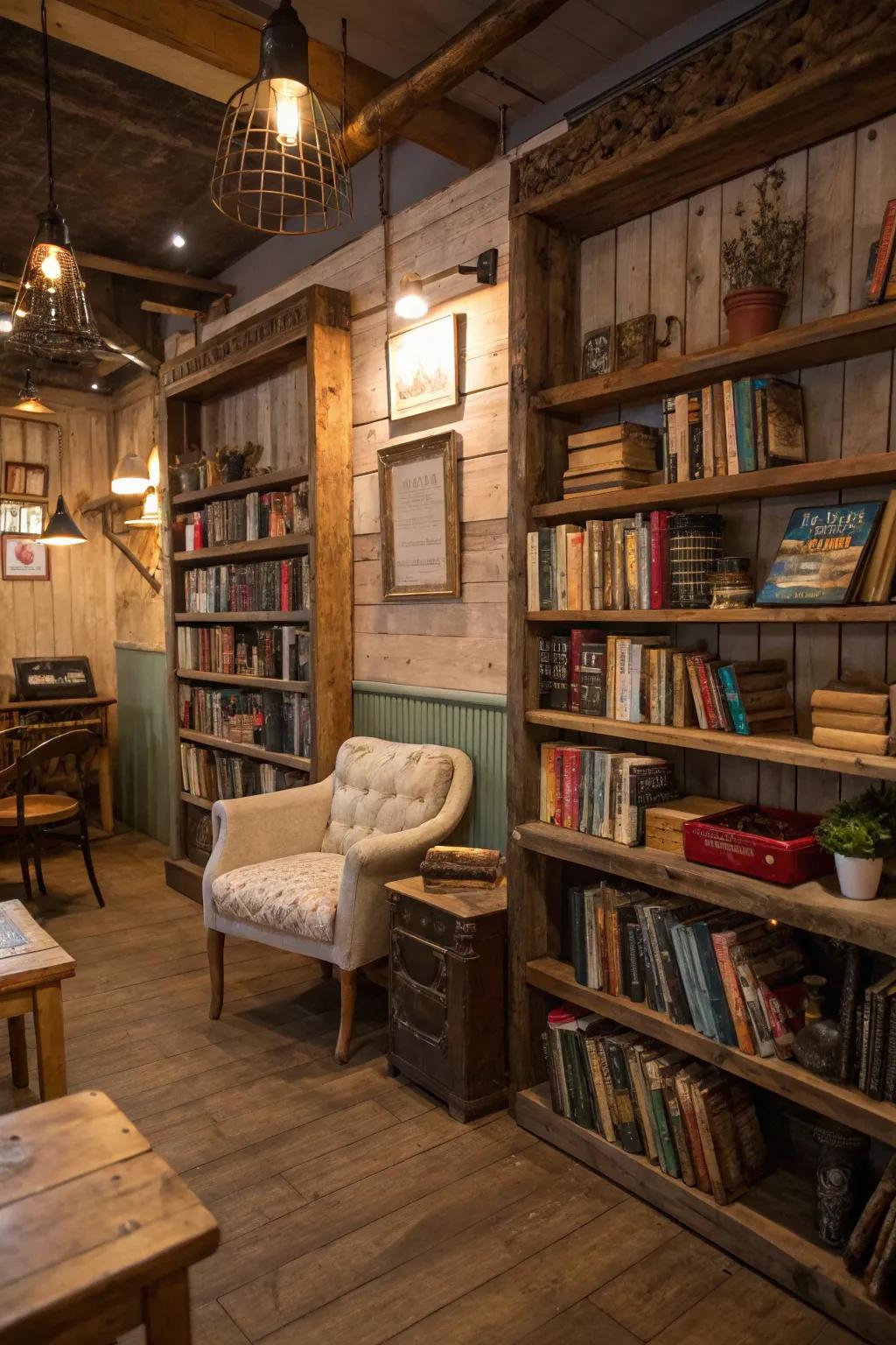 A rustic nook blending history with comfort.
