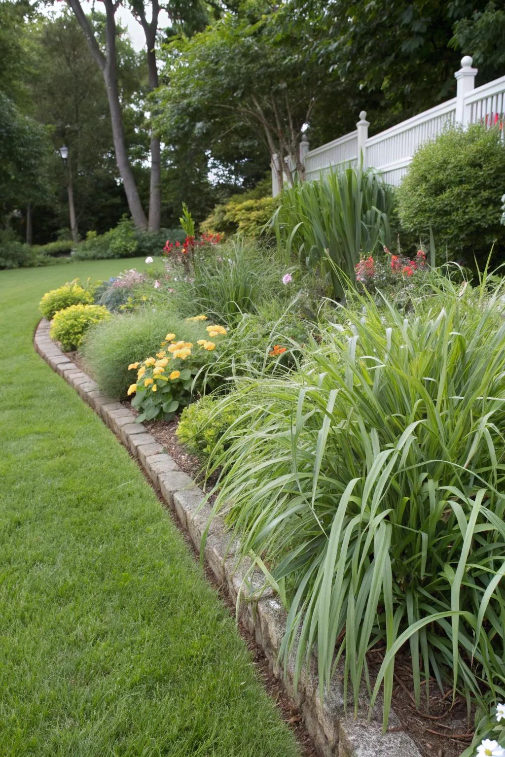 Food citronella adds smell and use to the garden.