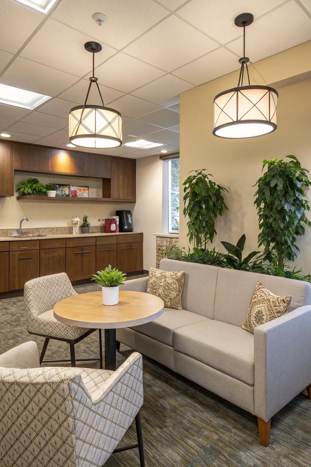 Proper lighting enhances the room’s functionality and vibe.
