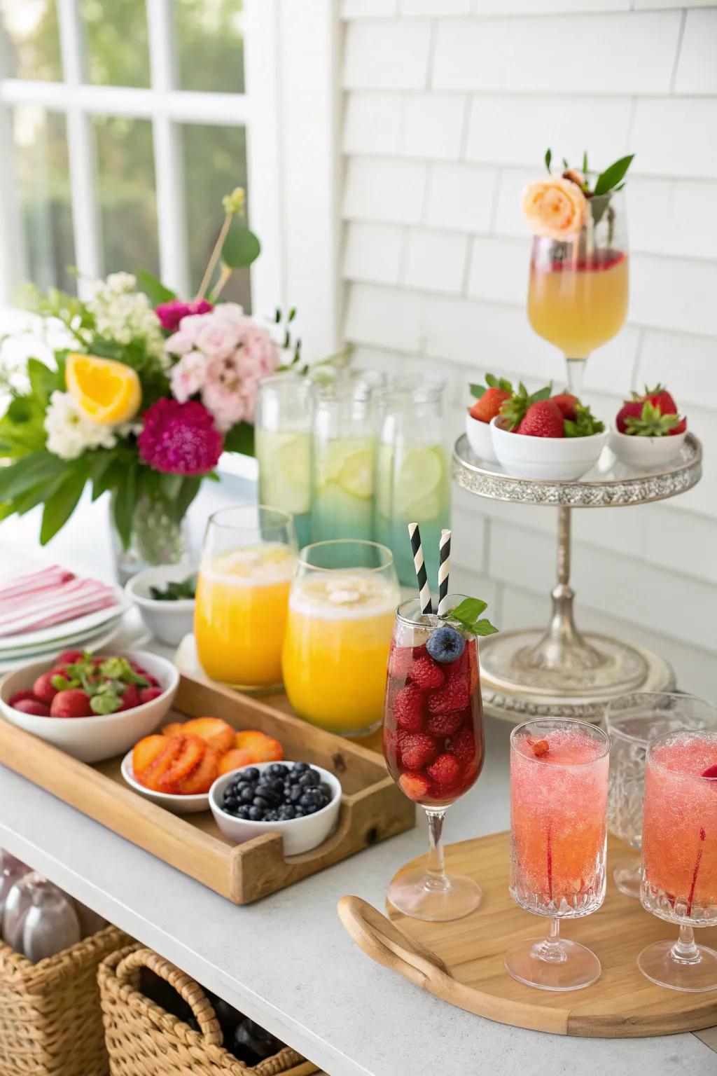 A special drink corner greets guests with style.